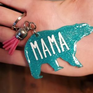 Mama bear keychain